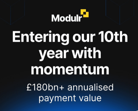 Modulr Achieves Profitability as it enters its 10th Year, processing £180bn in annualised payment value