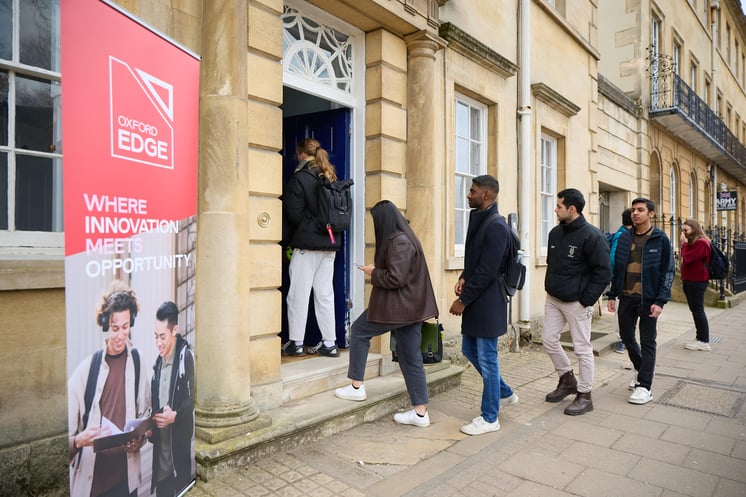 Students Arriving at Opening of Oxford Edge