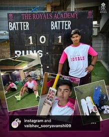 Rajasthan Royals' Vaibhav the first Indian player to collaborate with Instagram's official global account